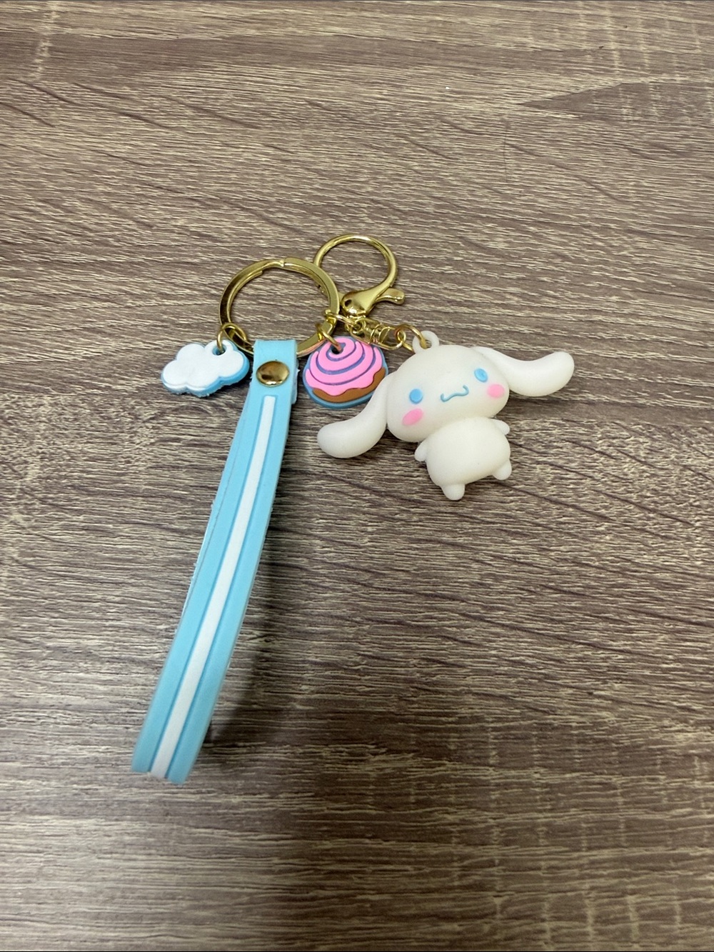 Cinnamoroll Blue & White Keychain